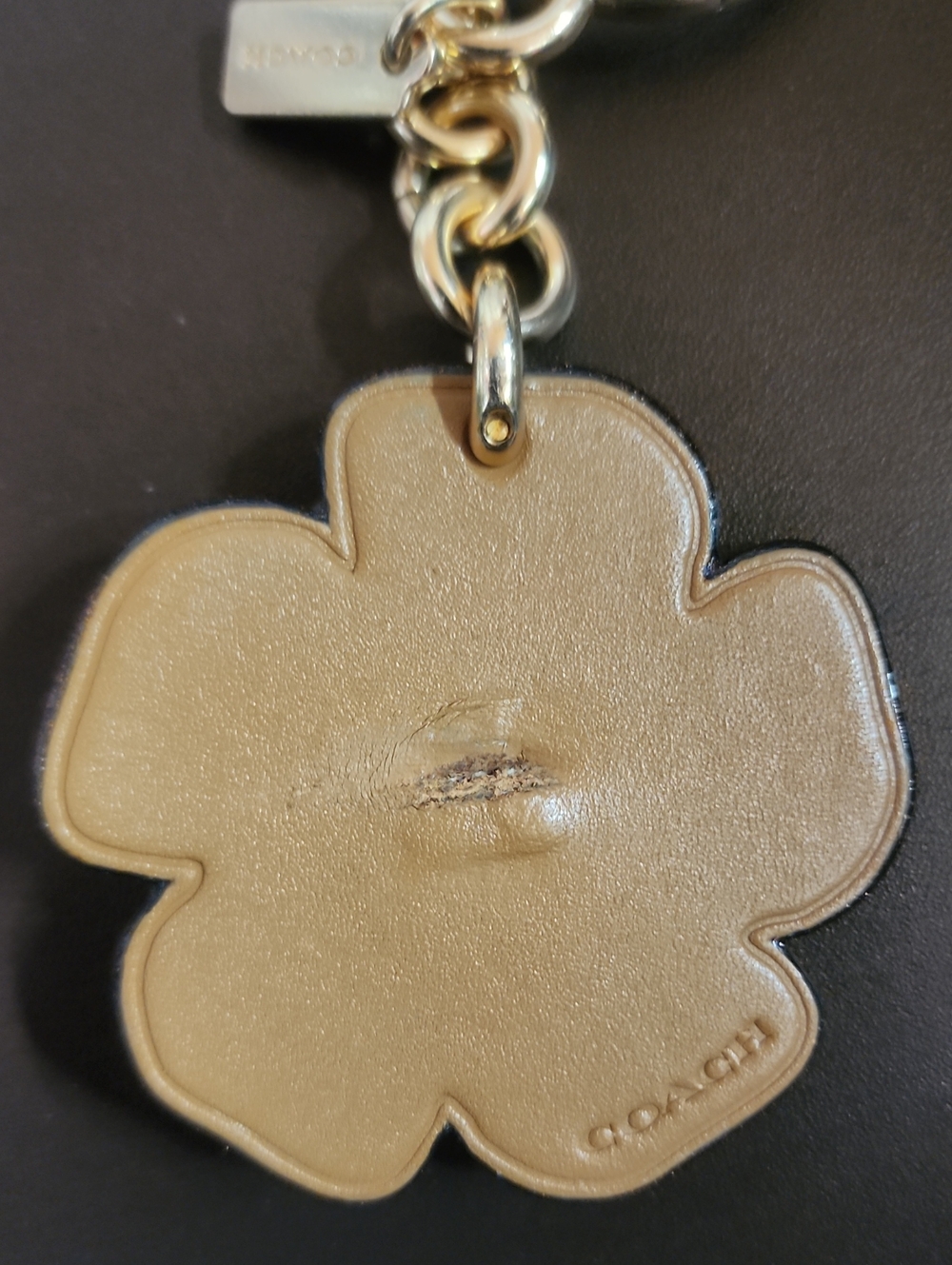 Coach Floral Key Fob with Easy Clip Ring Has Call Out - Picture 6 of 8